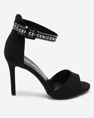 Damensandale mit hohem Absatz in Schwarz Opassa - Footwear