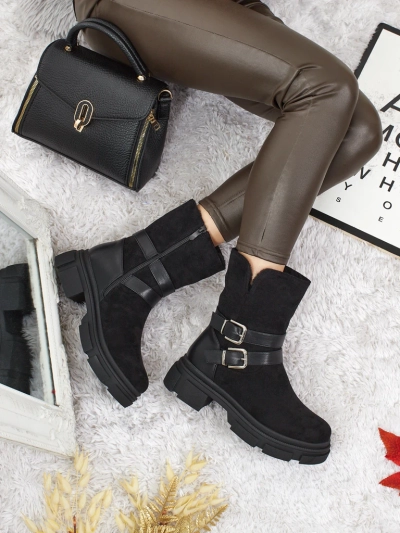 Höhere Damenstiefeletten aus Öko-Wildleder Callire