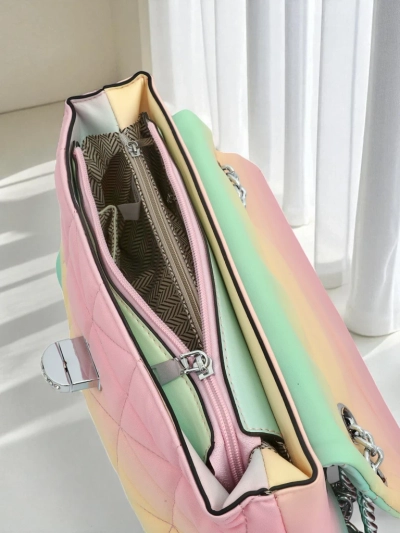 Royalfashion Kleine Damenhandtasche aus ombrefarbenem Ökoleder Sophie Rose