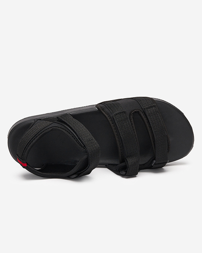 Schwarze Herrensandale mit Klettverschluss Crostal - Footwear