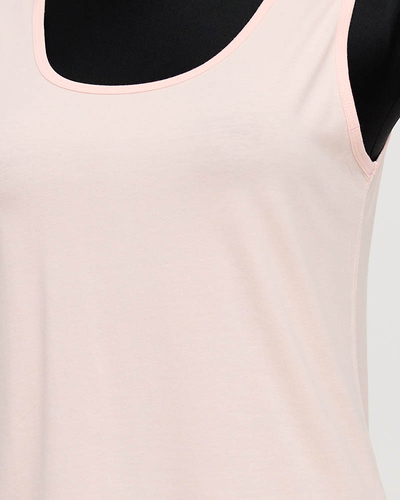 Hellrosa Damen-T-Shirt mit Trägern PLUS SIZE - Kleidung