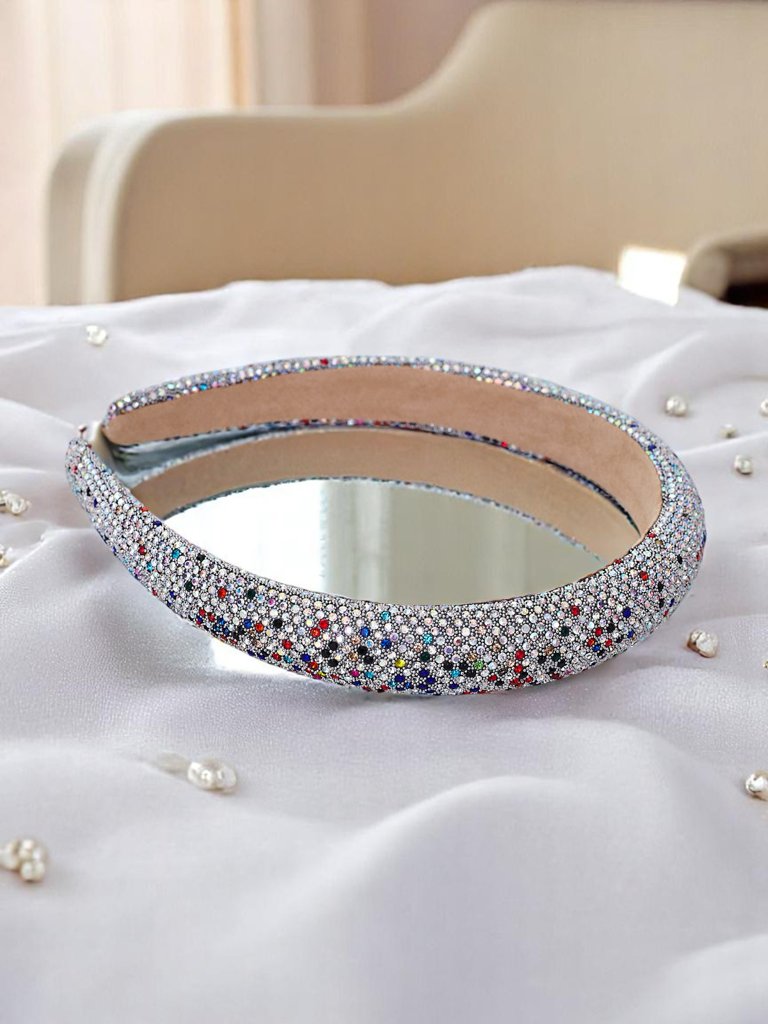 Royalfashion Haarreif mit Strasssteinen und Perlen Bianka