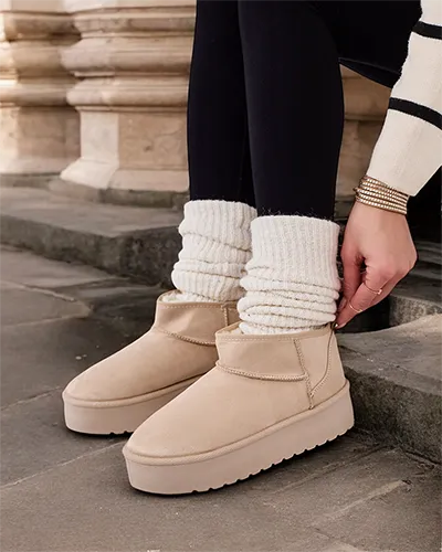 Royalfashion Kurze Damen Schneestiefel Komano