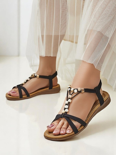 Royalfashion Damensandalen mit Imen-Verzierungen