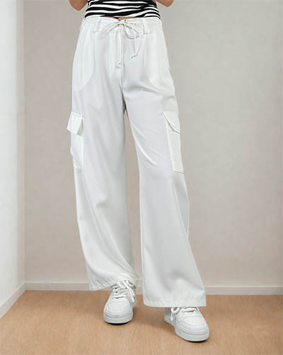 Royalfashion Damen weite Hose mit Taschen