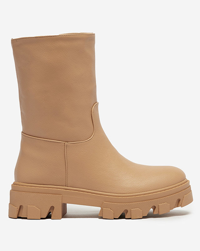Damen-Stiefelette zum Hineinschlüpfen mit kamelfarbener Mekira-Isolierung - Footwear