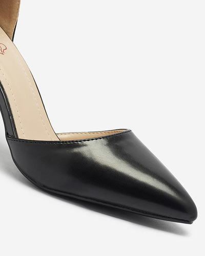 OUTLET Damen Pumps auf einem Pfosten in schwarzer Farbe- Schuhe