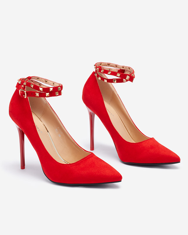 Rote Damen-High-Heels mit Knöchelriemchen Altans - Schuhe