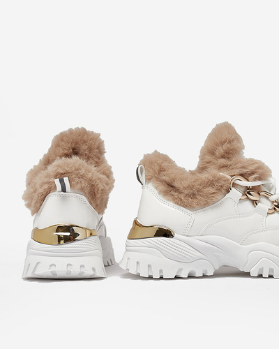 Royalfashion White Carucca insulated women's sneakers