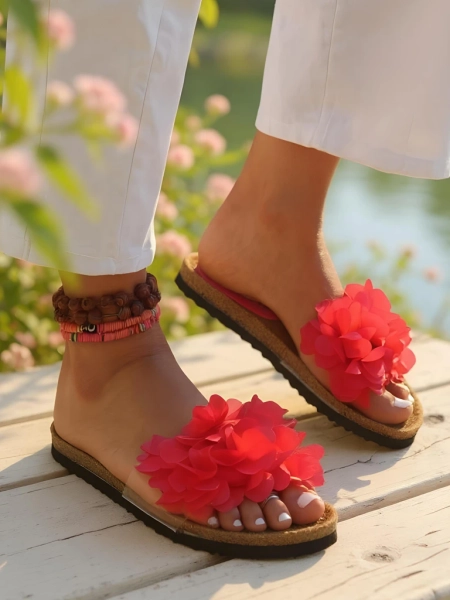 Royalfashion Жіночі шльопанці з квіточками Flora Soft