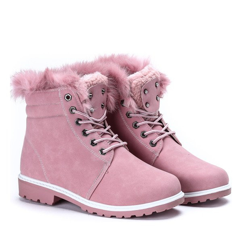 Ocieplane trapery w kolorze różowym Georgia - Obuwie