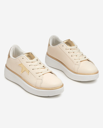 OUTLET Damen-Sportschuhe Taqeva in Beige und Gold - Schuhe