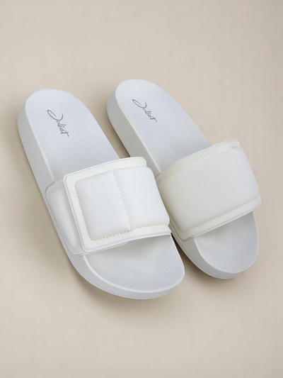 Royalfashion Damen Pantoletten mit flacher FlexiWalk Sohle