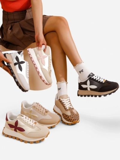 Royalfashion Damen Sportsneakers auf einer dickeren Sohle Aloqa