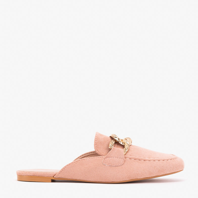 Pinke Hausschuhe a'la Mokassins Gabbu-Schuhe