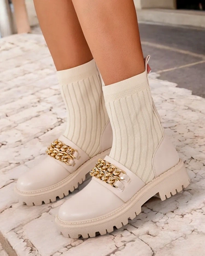 Royalfashion Elegante Damenstiefel mit Ornament Olluf