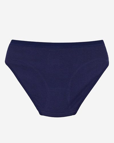 Marineblauer Damenslip aus Baumwolle mit der Aufschrift - Underwear