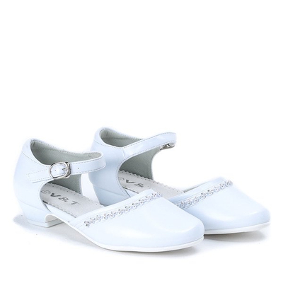 Weiße Mädchenschuhe mit Zirkonen Alennia - Schuhe 1