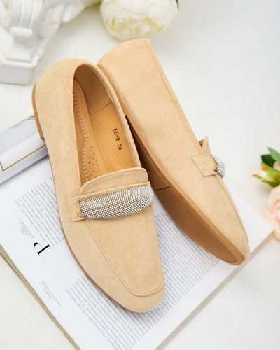 Royalfashion Damen Mokassins eko Wildleder Rellpes