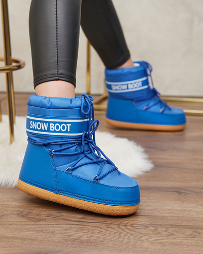Royalfashion Blaue Damen-Schneestiefel mit Rahmen Soblesia