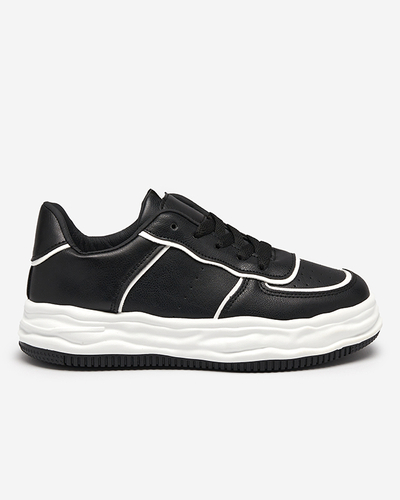 Schwarze Damen-Sneaker mit glänzenden Einsätzen Pinero - Footwear