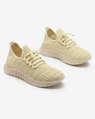 Бежеві жіночі тканинні спортивні кросівки Orycys- Footwear