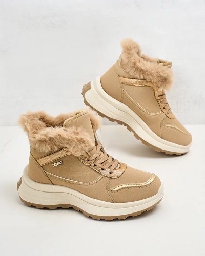 Royalfashion Warme Damen-Sneaker mit Fell Mofell