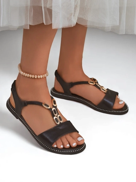 Royalfashion Damen Sandalen mit dekorativen Riemchen Siena Glow