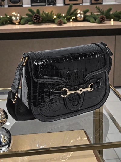 Lackierte kleine Damenhandtasche aus Öko-Leder Lurenn