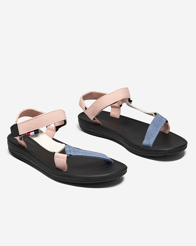 Damen-Sandalen aus Stoff in Rosa Ojo- Footwear