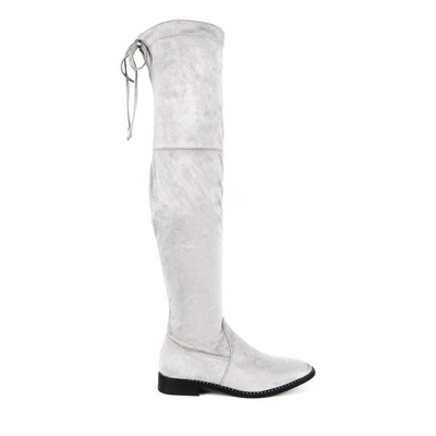 Graue Stiefel aus Öko-Wildleder Taramina - Schuhe 1