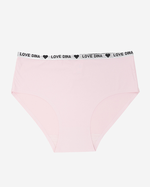 Рожеві жіночі трусики з декоративними смужками - Нижня білизна