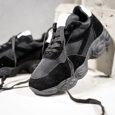 Чорне спортивне взуття на високій підошві Faith - Взуття