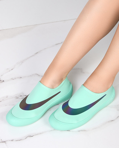 OUTLET Minzfarbene Slip-on-Sneakers für Damen Lerick - Schuhe