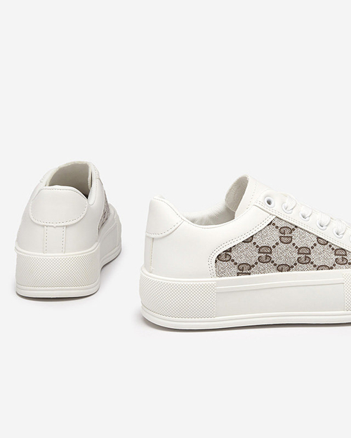 Білі жіночі кросівки з вставками Jeride