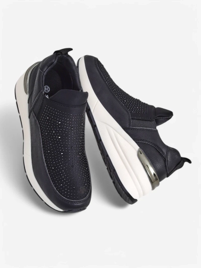 Royalfashion Slip-On Damen Sportschuhe mit Strass Elera