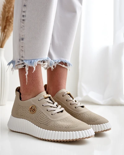 Royalfashion Damen sportliche perforierte Sneakers Tobin