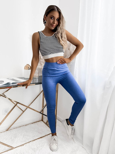 Damen-Leggings in Blau- Kleidung