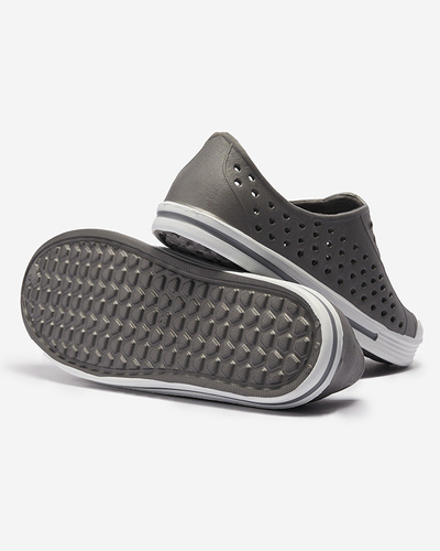 Graue durchbrochene Kinder-Sneakers aus Gummi Jiteri - Footwear