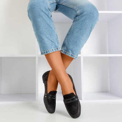 Challa schwarz glänzende Slipper für Frauen - Schuhe