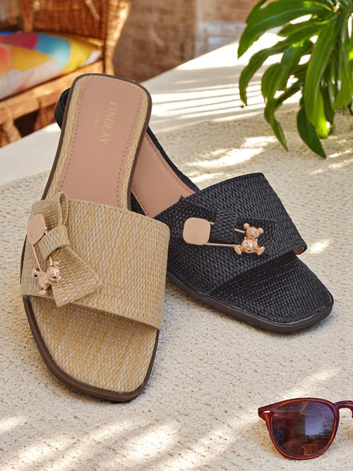 Royalfashion Жіночі капці з соломи Сандалі Aurelia