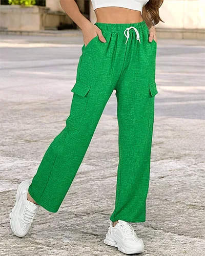 Royalfashion Weite Damenhose mit Taschen