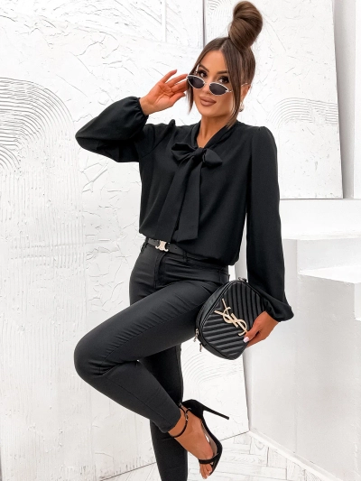 Royalfashion Damenbluse mit Schleife