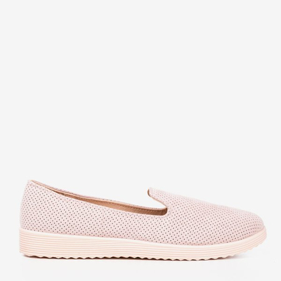 Hellrosa durchbrochene Verinda-Slipper - Schuhe 1