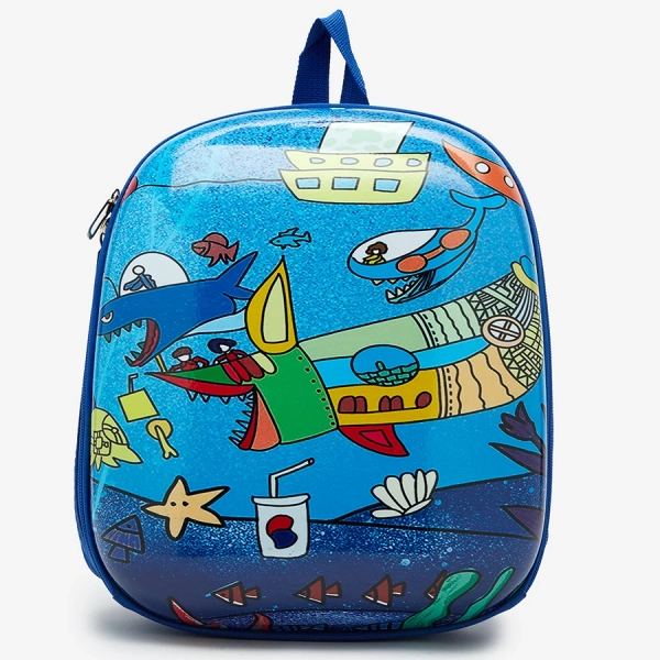 Royalfashion Rucksack mit Fisch in marineblau
