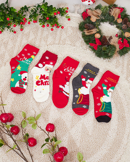 Royalfashion Набір жіночих різдвяних шкарпеток 5/уп