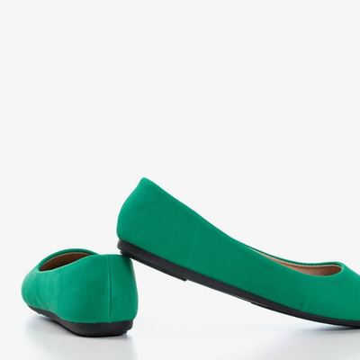Grüne Ballerina aus mattem Öko-Leder Falo - Footwear 1