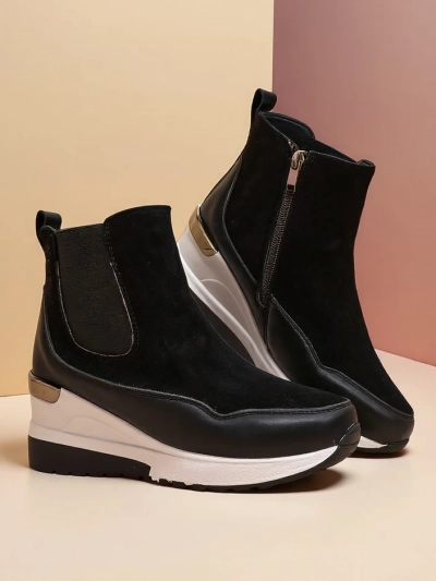 Royalfashion Damen Stiefeletten auf einem versteckten Keil Zafico