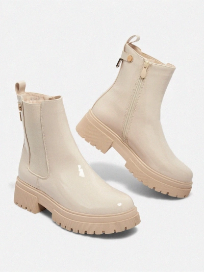 Lackierte Damenstiefeletten aus Öko-Leder Calebi