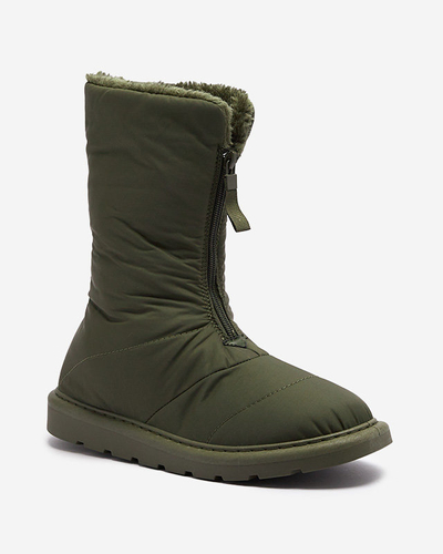 Dunkelgrüne Damenstiefel a'la Schneestiefel Tirigga- Footwear